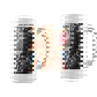 セクシーガールグラフィックtシャツ 「ホットピンナップガール&イギリスの旗」 長袖tシャツ コーヒーマグ - Kawaiitshirt