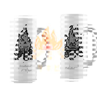タキビ 焚き火 たきび キャンプ イラスト かわいい おもしろ キャンプグッズ コーヒーマグ - Kawaiitshirt