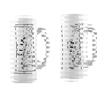 チリと近隣諸国の手描き黒線地図 コーヒーマグ - Kawaiitshirt