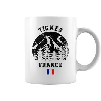 ティニュ フランス アルプス スキー場 アルペンスキー フランス国旗 コーヒーマグ - Kawaiitshirt