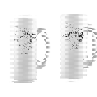 ティラノサウルス 黒線画 コーヒーマグ - Kawaiitshirt