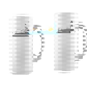 ティーカップのシルエットと黄昏のシーン 長袖tシャツ コーヒーマグ - Kawaiitshirt