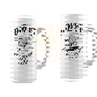 テキサス・ドント・ペット・ザ・フワッフィー・カウズ・ファニー・バイソン コーヒーマグ - Kawaiitshirt