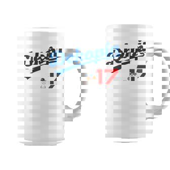 デコピン 大谷 Dekopin 愛犬 Decoy 二刀流 Decopin 野球 ユニホーム風 犬 かわいい 長袖tシャツ コーヒーマグ - Kawaiitshirt