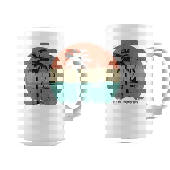 トロピカル ビーチ ヤシの木 ヴィンテージ レトロ 70年代 80年代 航海 コーヒーマグ - Kawaiitshirt