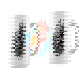 ニワトリ 動物 絵画 グラフィック 抽象 カラフル チキン コーヒーマグ - Kawaiitshirt