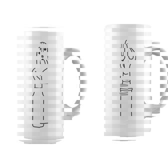 ハニワ 埴輪《モノクロ》【踊る埴輪 男】歴史土器 シンプル かわいい イラスト 長袖tシャツ コーヒーマグ - Kawaiitshirt