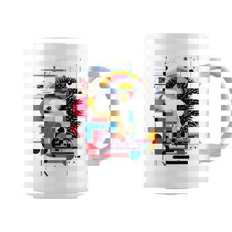 ハリネズミ アート 幾何学 動物 抽象 グラフィック ハリネズミ コーヒーマグ - Kawaiitshirt