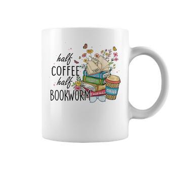 ハーフコーヒー ハーフブックワーム 読書本 コーヒーカップ コーヒーマグ - Kawaiitshirt
