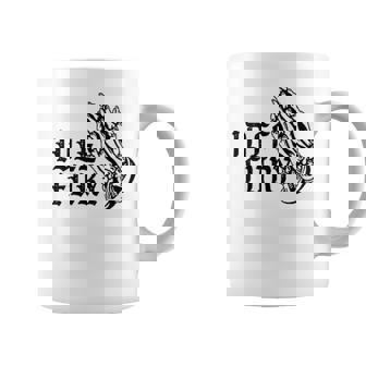 バック プリントを見る Idle Fury Don't Crykeleton Praying 泣かないで 祈る骸骨 コーヒーマグ - Kawaiitshirt