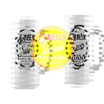 バックプリントのみ レトロ ヴィンテージ ガソリンスタンド オニールのモーターオイル コーヒーマグ - Kawaiitshirt