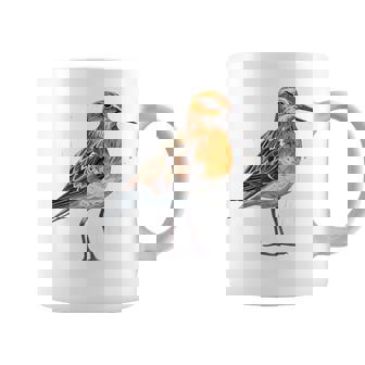 バフブレストのサンドパイパー幾何学模様のパッテンアート、かわいい鳥好き。 コーヒーマグ - Kawaiitshirt