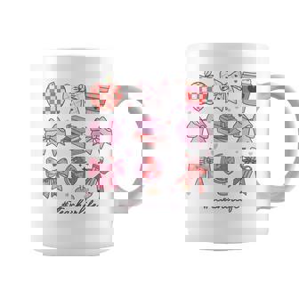 バレンタイン 教師 かわいい弓 アップル 地球儀 鉛筆 本 アート コーヒーマグ - Kawaiitshirt