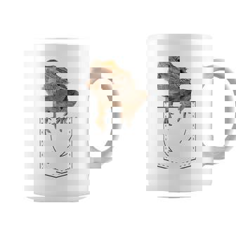 ヒゲのあるドラゴンリザード 爬虫類フェイクポケット コーヒーマグ - Kawaiitshirt