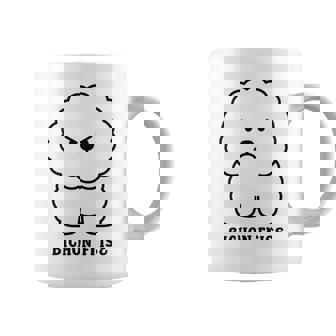 ビションフリーゼ 犬 怒る かわいい おもしろ イラスト シンプル 簡単 Bichon Frise 長袖tシャツ コーヒーマグ - Kawaiitshirt