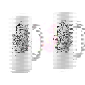 ピアノの鍵盤、音符、花 コーヒーマグ - Kawaiitshirt