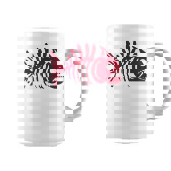 ピラニアスケルトン。魚の頭蓋骨と骨の様式化されたデザイン。 コーヒーマグ - Kawaiitshirt