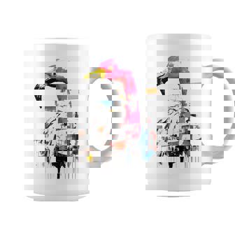 フラミンゴ 鮮やかな色 芸術的な野生動物の表現 コーヒーマグ - Kawaiitshirt