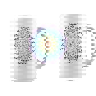 フラワー オブ ライフ フラワー ライト ワーカー スピリチュアル コーヒーマグ - Kawaiitshirt