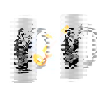 ベースギターを弾くペンギン ペンギン コーヒーマグ - Kawaiitshirt