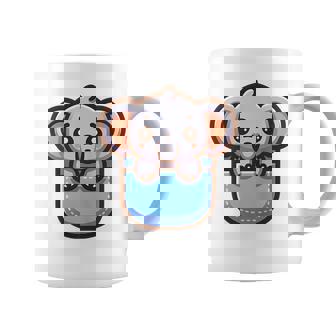 ポケットに入ったかわいい象 コーヒーマグ - Kawaiitshirt