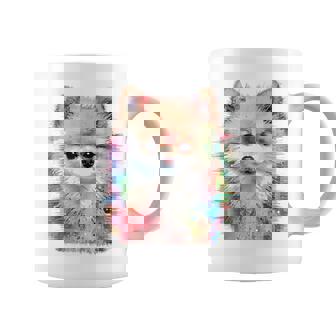 ポメラニアン 抽象画 グラフィック 絵画 動物 ポメラニアン コーヒーマグ - Kawaiitshirt