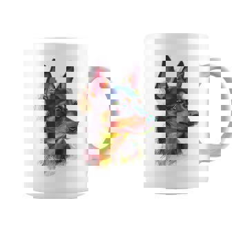 ミニチュア ピンシャー 犬 ペット アート カラフル ミニチュア ピンシャー コーヒーマグ - Kawaiitshirt