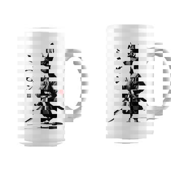 ミニチュアピンシャー 侍戦士 日本の浮世絵 アートドッグ コーヒーマグ - Kawaiitshirt