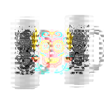 メキシカンホリデー カーニバル マスク カラフル スカル コーヒーマグ - Kawaiitshirt