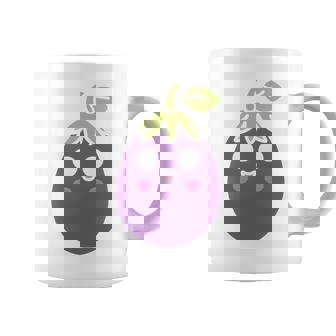 ユーモアフードナスのシンプルなナス 長袖tシャツ コーヒーマグ - Kawaiitshirt