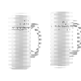 ヨットのハートビートグラフィック コーヒーマグ - Kawaiitshirt