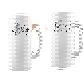 ヨークシャーテリア 心電図 ハートビート ハートライン 犬好き コーヒーマグ - Kawaiitshirt