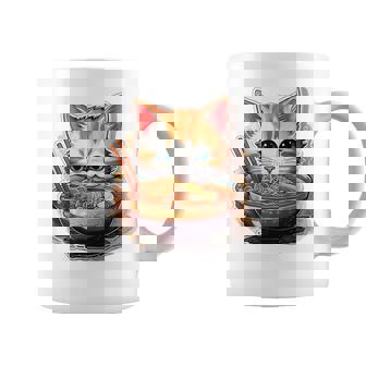 ラーメンを食べている子猫 コーヒーマグ - Kawaiitshirt