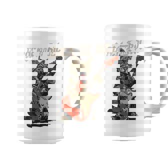 ロックンロール ギター 猫 ビンテージ Rock ギタリスト 猫 長袖tシャツ コーヒーマグ - Kawaiitshirt