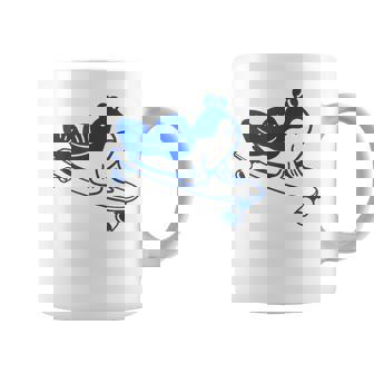 ロングボードライダーのためのミニマルアート。ボード上のマッドスキッパー。 コーヒーマグ - Kawaiitshirt