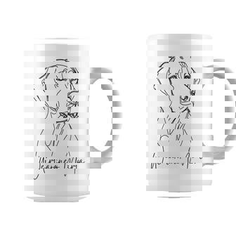 ワイマラナー ママ ワイマラナー ママ かわいい ラインアート 犬 アーティスティック コーヒーマグ - Kawaiitshirt