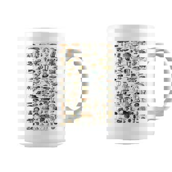 ヴィンテージ キノコ チャート イラスト キノコ モレルハンター コーヒーマグ - Kawaiitshirt