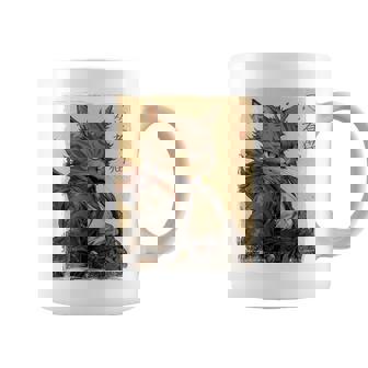 ヴィンテージ 日本の風景 侍 猫 漢字 Art Back コーヒーマグ - Kawaiitshirt