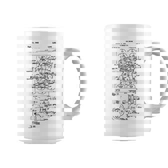 ヴィンテージエンジンブロックの青写真図–メンズカーグラフィック コーヒーマグ - Kawaiitshirt
