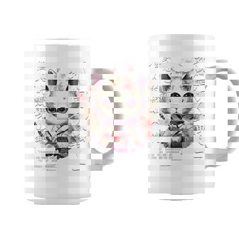 バックプリント 侍 猫戦士 日本人 忍者 キティ カワイイ コーヒーマグ - Kawaiitshirt