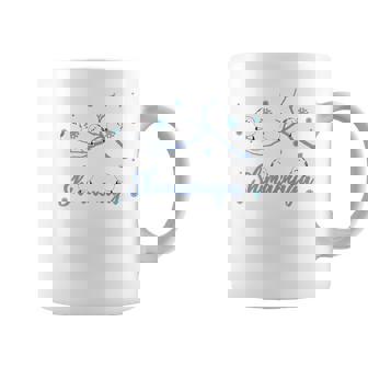 北海道 冬の風景 シマエナガのイラスト 雪の結晶 可愛い小鳥 長袖tシャツ コーヒーマグ - Kawaiitshirt