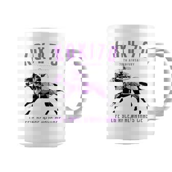 古希祝い 競馬好き うま 馬好き 父 母 男性 女性 70歳お祝い Life's Race Always Chase 長袖tシャツ コーヒーマグ - Kawaiitshirt