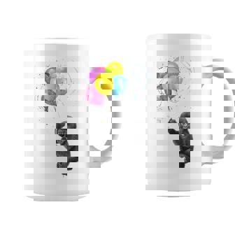 可愛い赤ちゃんのゴリラシルバーバックグラフィックバルーンアートワーク。 コーヒーマグ - Kawaiitshirt