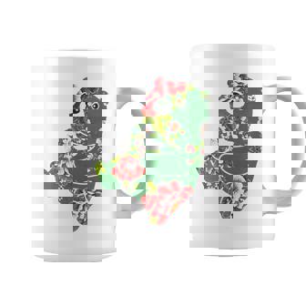 台湾花布柄 くまちゃん 熊 緑 みどり グリーン 客家花布 台湾花布 台湾雑貨 台湾 台湾風 かわいい お洒落 コーヒーマグ - Kawaiitshirt