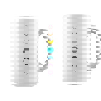 天空の月の満ち欠け バックプリント 虹の月天文学 コーヒーマグ - Kawaiitshirt