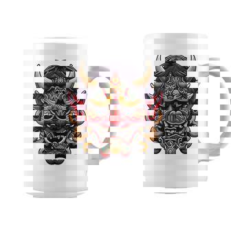 妖怪はにゃおにマスク 日本の悪魔 鬼鬼 鬼 鬼 おにマスク コーヒーマグ - Kawaiitshirt