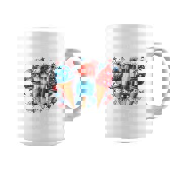 少年 赤 白 青 アメリカ国旗 7月4日 アイスキャンディー 愛国的 長袖tシャツ コーヒーマグ - Kawaiitshirt