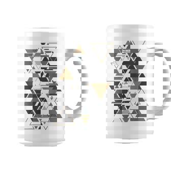 幾何学図形 抽象 モダンアート ヴィンテージ 三角形 コーヒーマグ - Kawaiitshirt