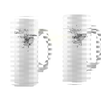 幾何学的クジラtシャツ メンズ シャツ レディース ブラック ホワイト コーヒーマグ - Kawaiitshirt