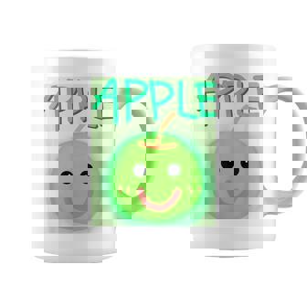 日本 りんご 青りんご かわいい 笑顔 コーヒーマグ - Kawaiitshirt